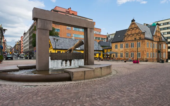 Christiania Torv square in central Oslo